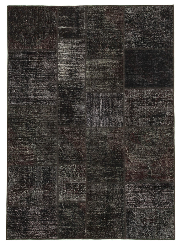 5' 7'' x 7' 9'' Hand-Knotted Turkish Patchwork Rug