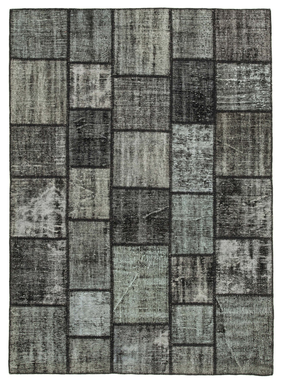 5' 11'' x 8' 2'' Hand-Knotted Turkish Patchwork Rug