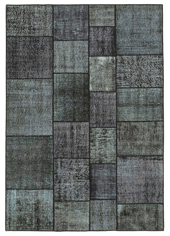 5' 7'' x 8' 1'' Hand-Knotted Turkish Patchwork Rug