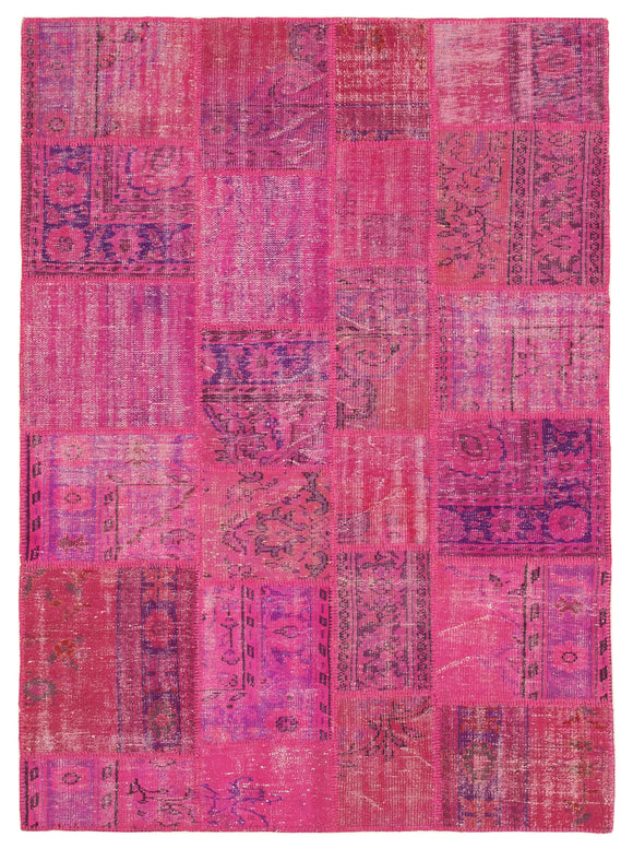5' 9'' x 7' 11'' Hand-Knotted Turkish Patchwork Rug
