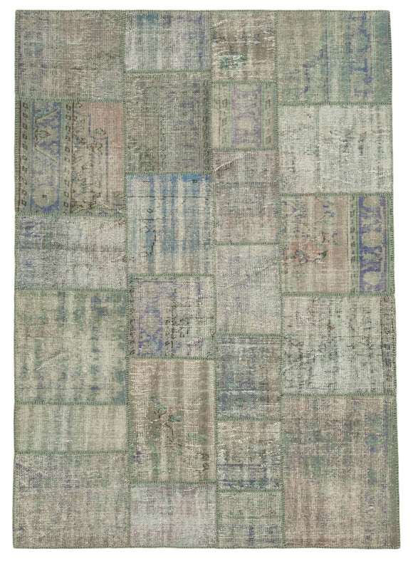 5' 8'' x 8' 1'' Hand-Knotted Turkish Patchwork Rug