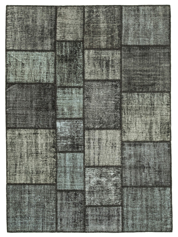 5' 9'' x 7' 11'' Hand-Knotted Turkish Patchwork Rug