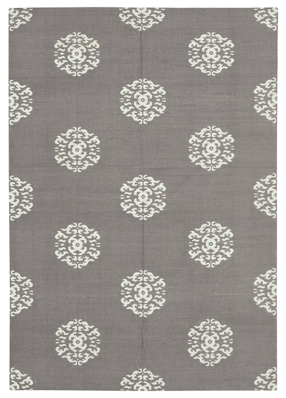 6' 2'' x 8' 10'' Flatweave Dhurrie Rug