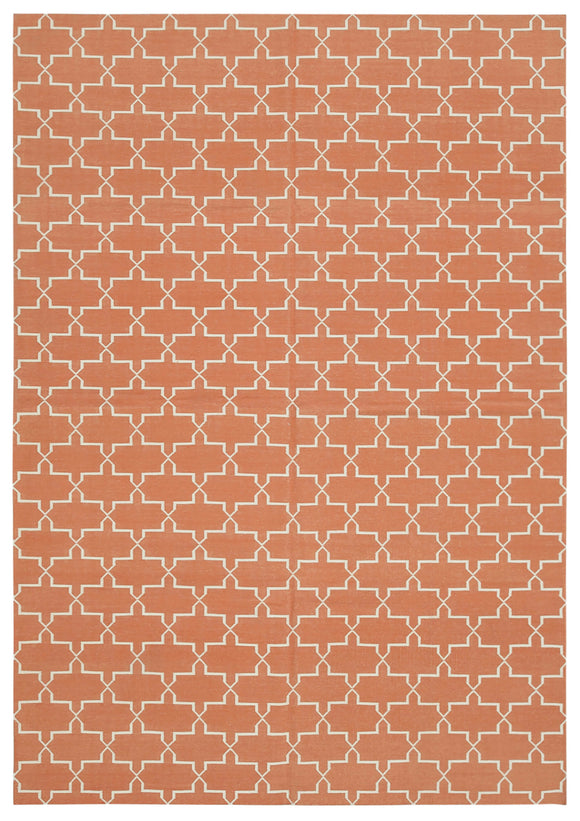 6' 5'' x 9' 2'' Flatweave Dhurrie Rug
