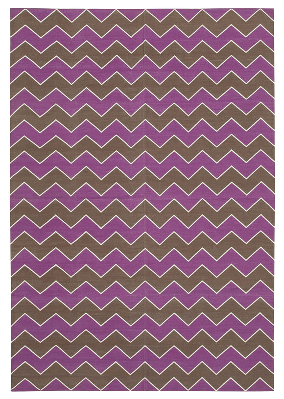 6' 2'' x 8' 11'' Flatweave Dhurrie Rug