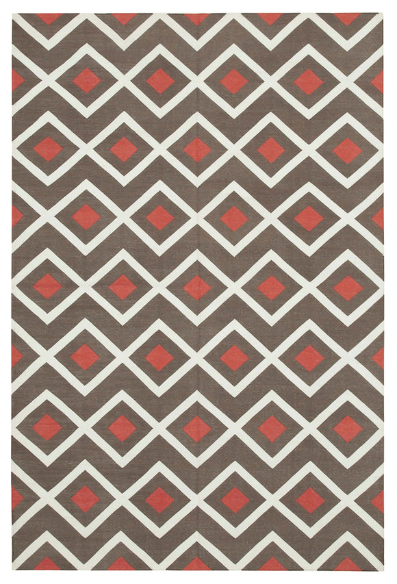 6' x 8' 11'' Flatweave Dhurrie Rug