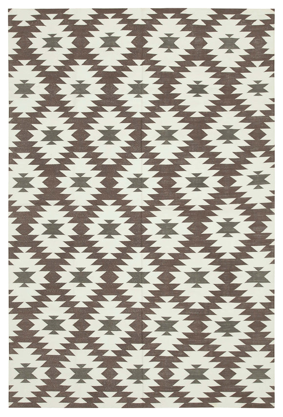 5' 9'' x 8' 10'' Flatweave Dhurrie Rug