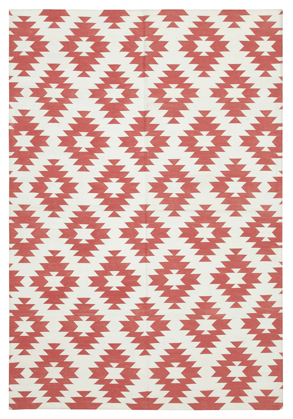 6' 2'' x 8' 11'' Flatweave Dhurrie Rug