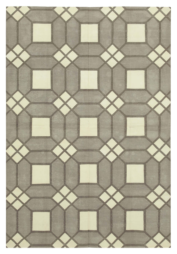 6' x 8' 9'' Flatweave Dhurrie Rug