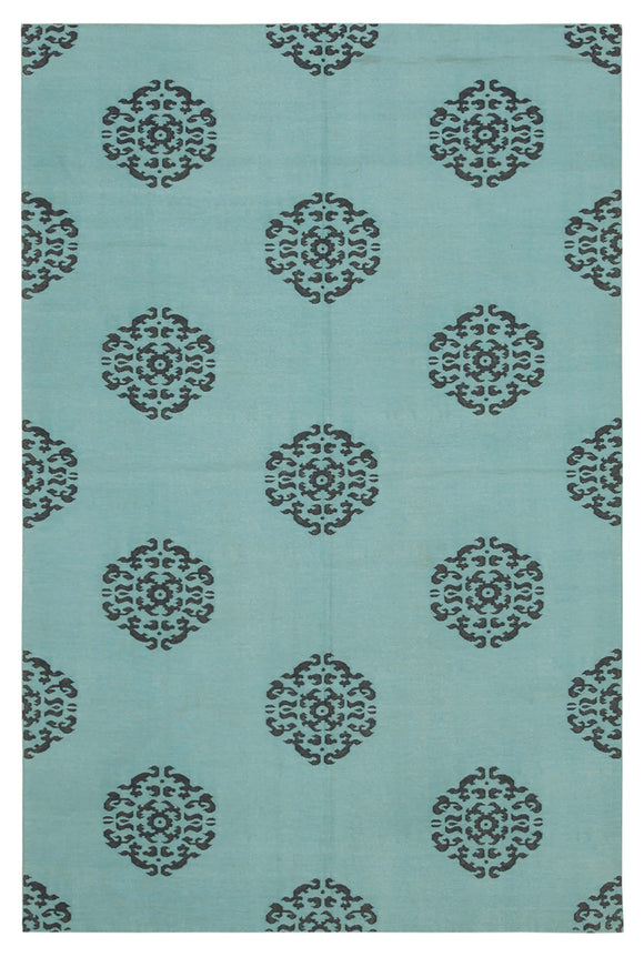 5' 10'' x 8' 9'' Flatweave Dhurrie Rug