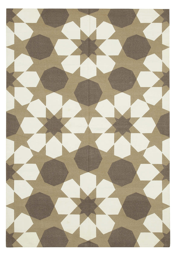 6' 1'' x 8' 10'' Flatweave Dhurrie Rug