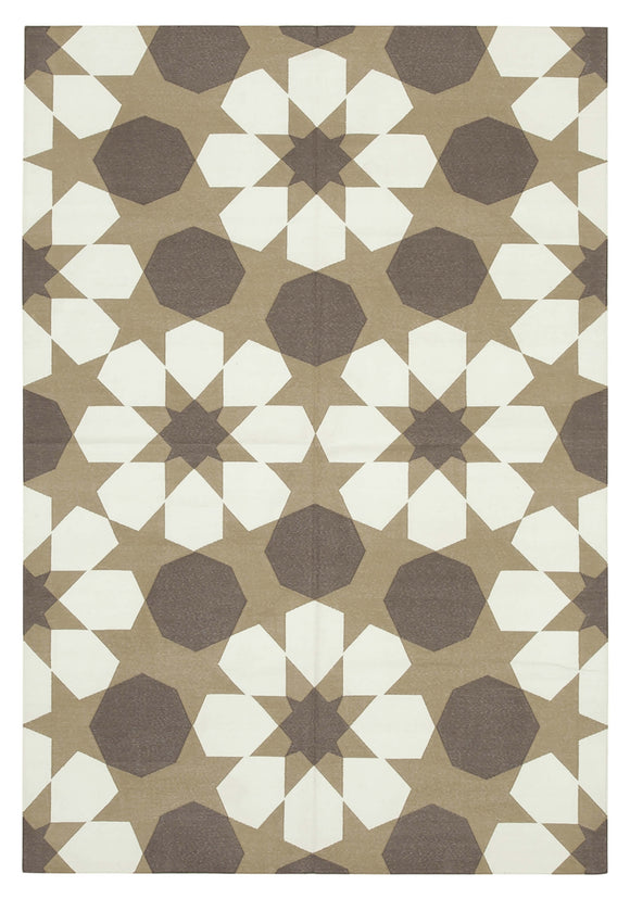 6' 2'' x 8' 9'' Flatweave Dhurrie Rug