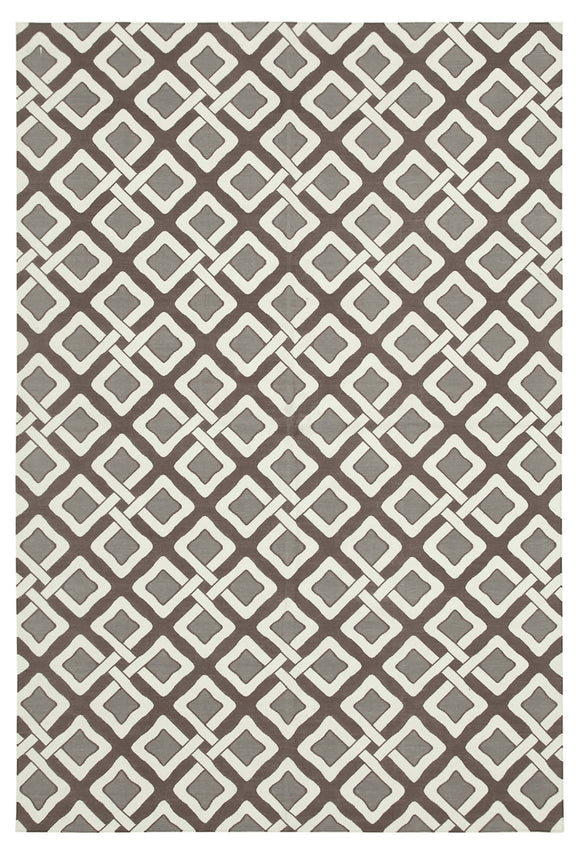 6' 2'' x 9' Flatweave Dhurrie Rug