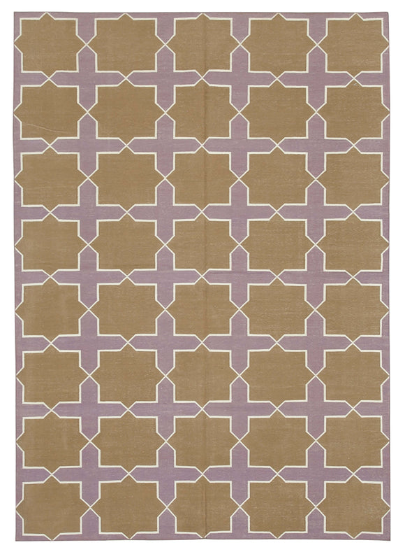 6' 3'' x 8' 10'' Flatweave Dhurrie Rug
