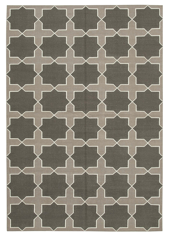 6' 2'' x 8' 11'' Flatweave Dhurrie Rug