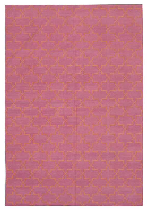 6' 2'' x 9' Flatweave Dhurrie Rug