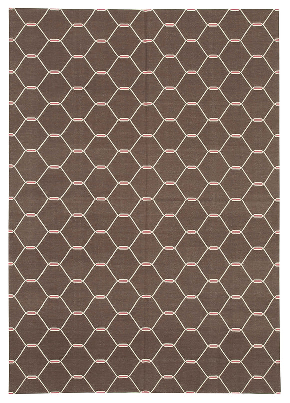 6' 3'' x 8' 11'' Flatweave Dhurrie Rug
