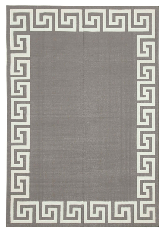 6' 1'' x 8' 10'' Flatweave Dhurrie Rug