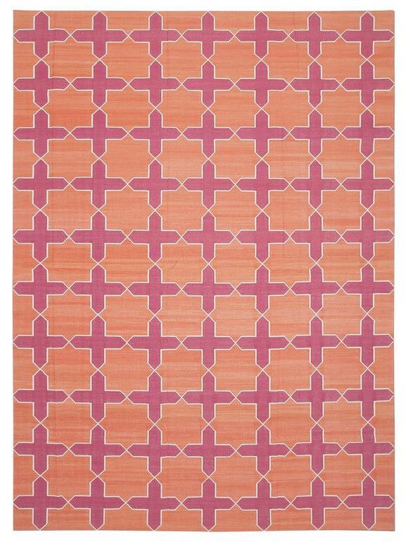 10' 4'' x 14' 1'' Flatweave Dhurrie Rug