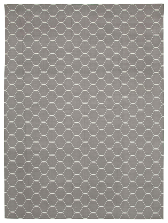 10' 2'' x 13' 10'' Flatweave Dhurrie Rug