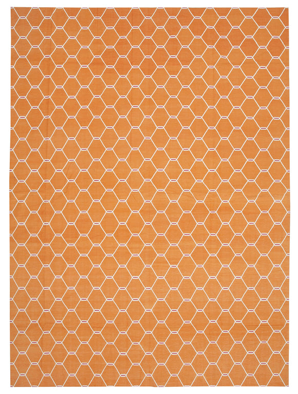 10' 2'' x 13' 10'' Flatweave Dhurrie Rug