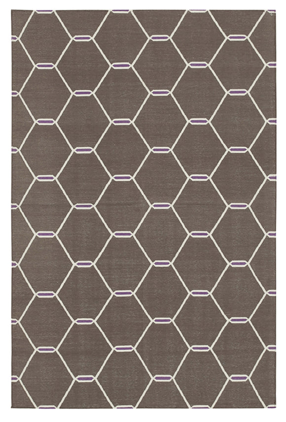 3' 8'' x 5' 6'' Flatweave Dhurrie Rug