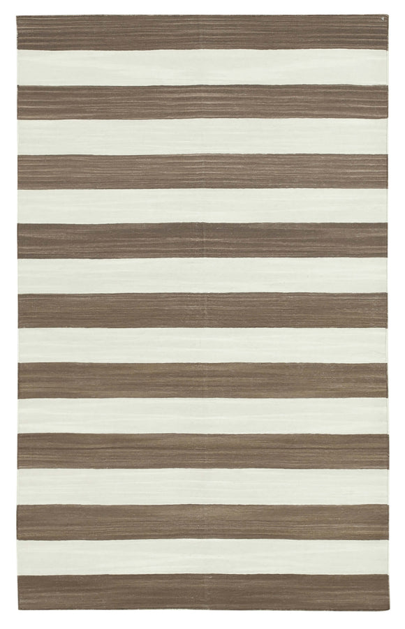 3' 7'' x 5' 7'' Striped Dhurrie Rug