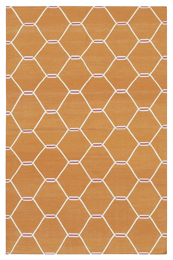 3' 8'' x 5' 7'' Flatweave Dhurrie Rug