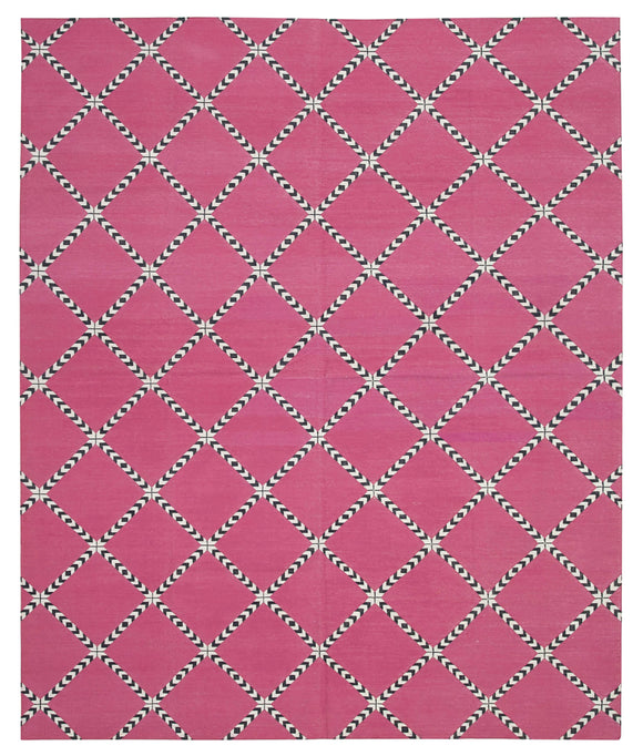 8' 2'' x 9' 11'' Flatweave Dhurrie Rug