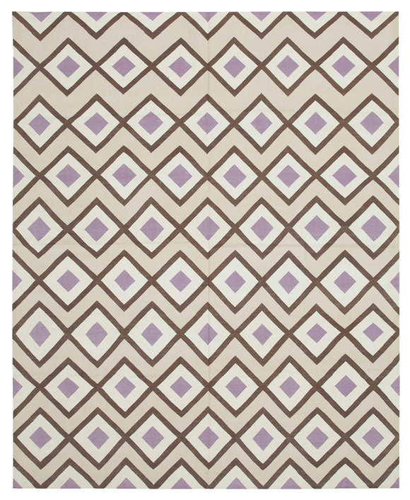 8' 2'' x 10' 1'' Flatweave Dhurrie Rug