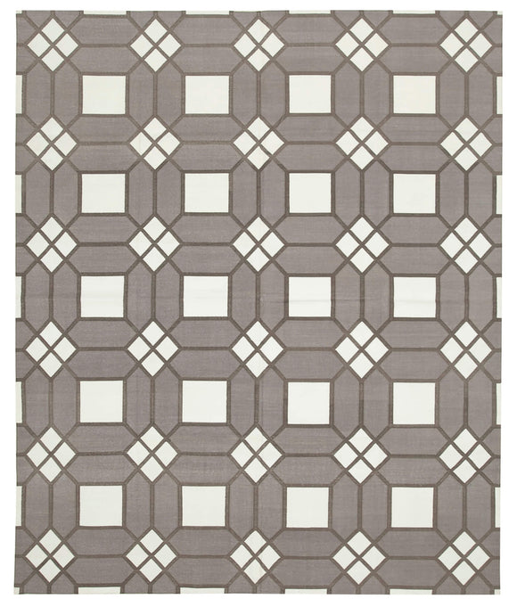 8' 1'' x 9' 10'' Flatweave Dhurrie Rug