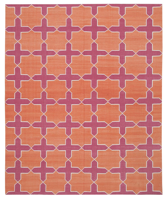 8' x 9' 9'' Flatweave Dhurrie Rug