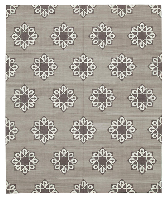 7' 10'' x 9' 8'' Flatweave Dhurrie Rug