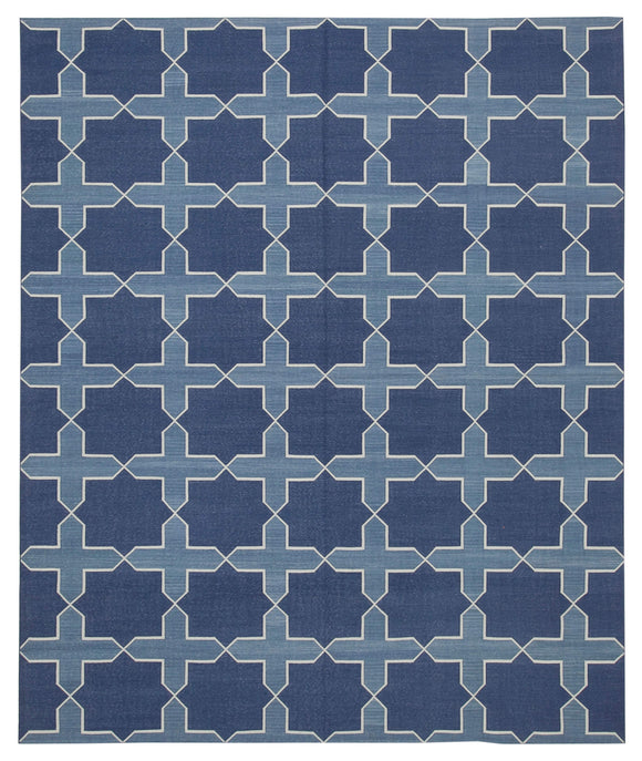 8' 2'' x 9' 10'' Flatweave Dhurrie Rug