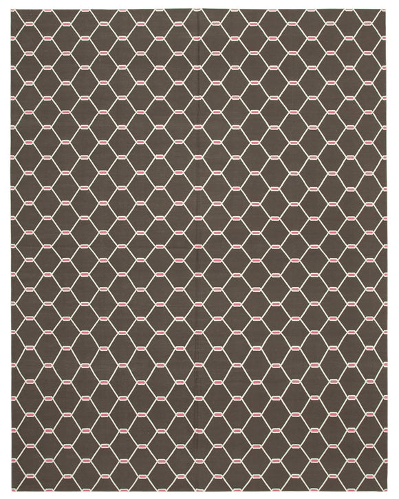 9' 1'' x 11' 9'' Flatweave Dhurrie Rug