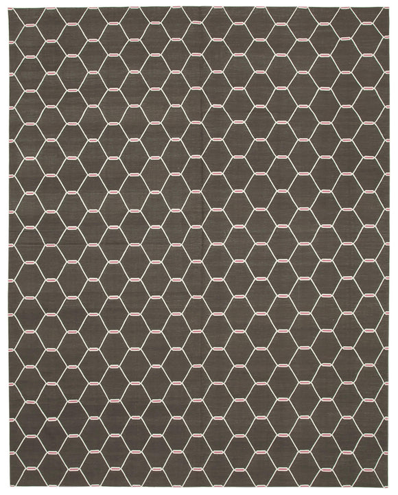 9' 1'' x 11' 7'' Flatweave Dhurrie Rug