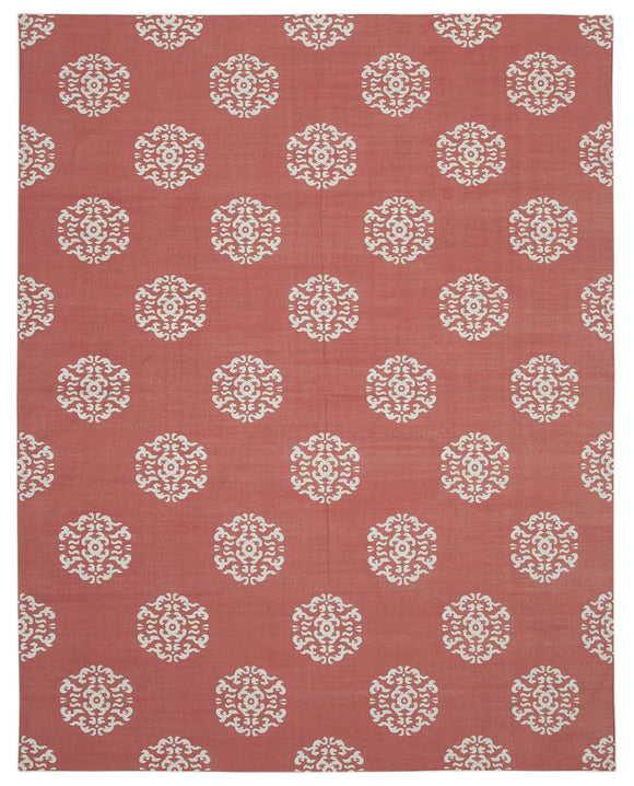 9' 1'' x 11' 7'' Flatweave Dhurrie Rug