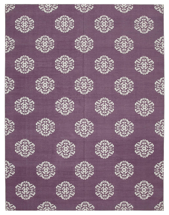 9' 1'' x 11' 10'' Flatweave Dhurrie Rug