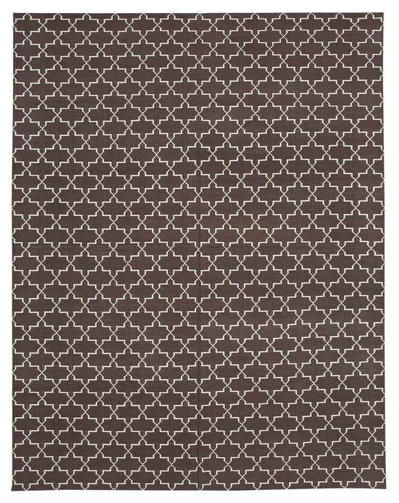 9' 4'' x 11' 11'' Flatweave Dhurrie Rug
