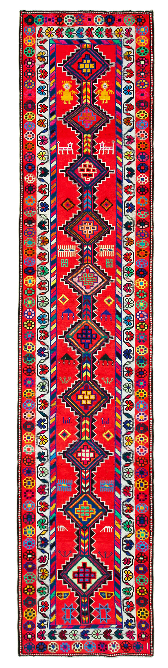 2' 9'' x 12' 8'' Handmade Runner Rug