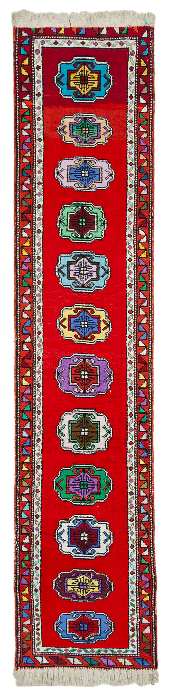 2' 7'' x 12' 2'' Handmade Runner Rug