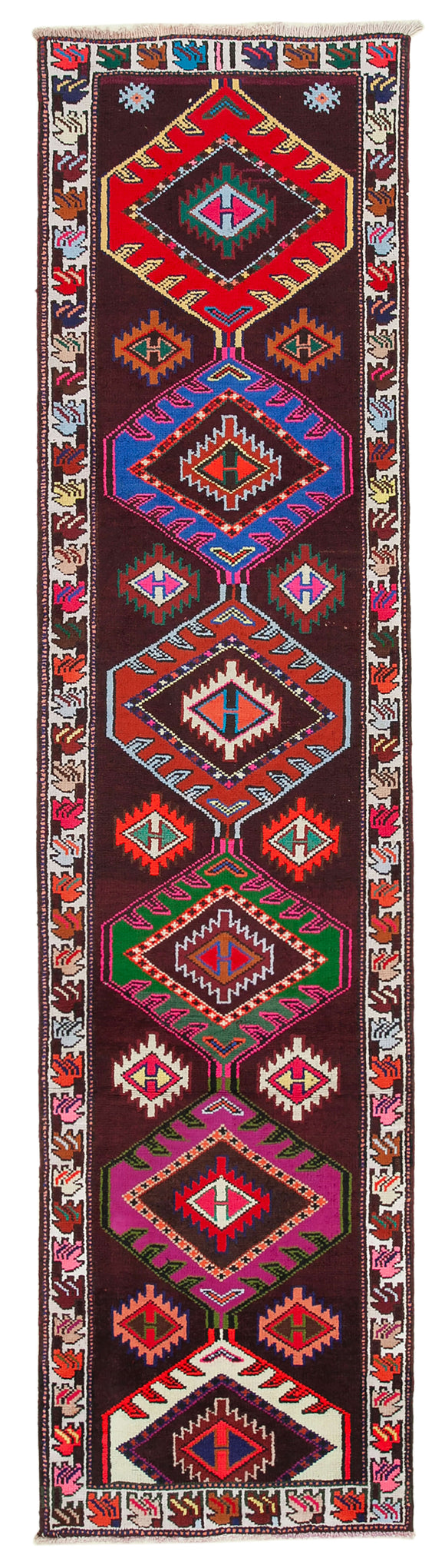 2' 11'' x 11' 11'' Handmade Runner Rug