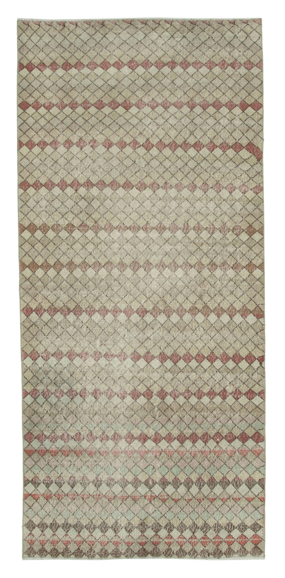 4' 1'' x 9' 2'' Hand-Knotted Turkish Boho Rug