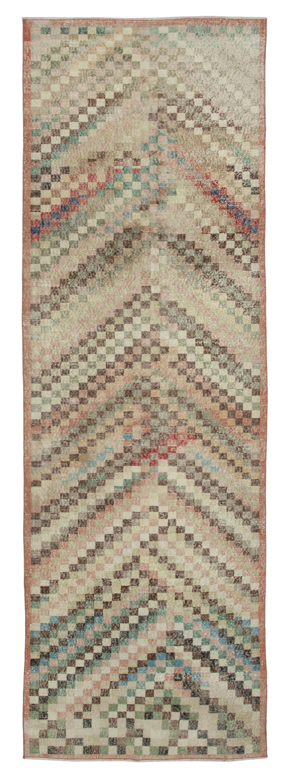 3' 11'' x 12' 2'' Hand-Knotted Turkish Boho Rug