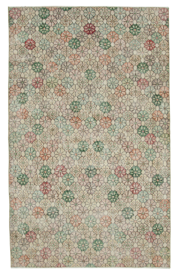 5' 4'' x 8' 6'' Hand-Knotted Turkish Boho Rug