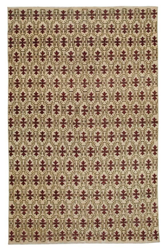 5' 9'' x 9' 4'' Hand-Knotted Turkish Boho Rug
