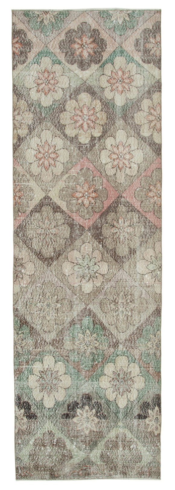 3' 3'' x 10' 6'' Hand-Knotted Turkish Boho Rug