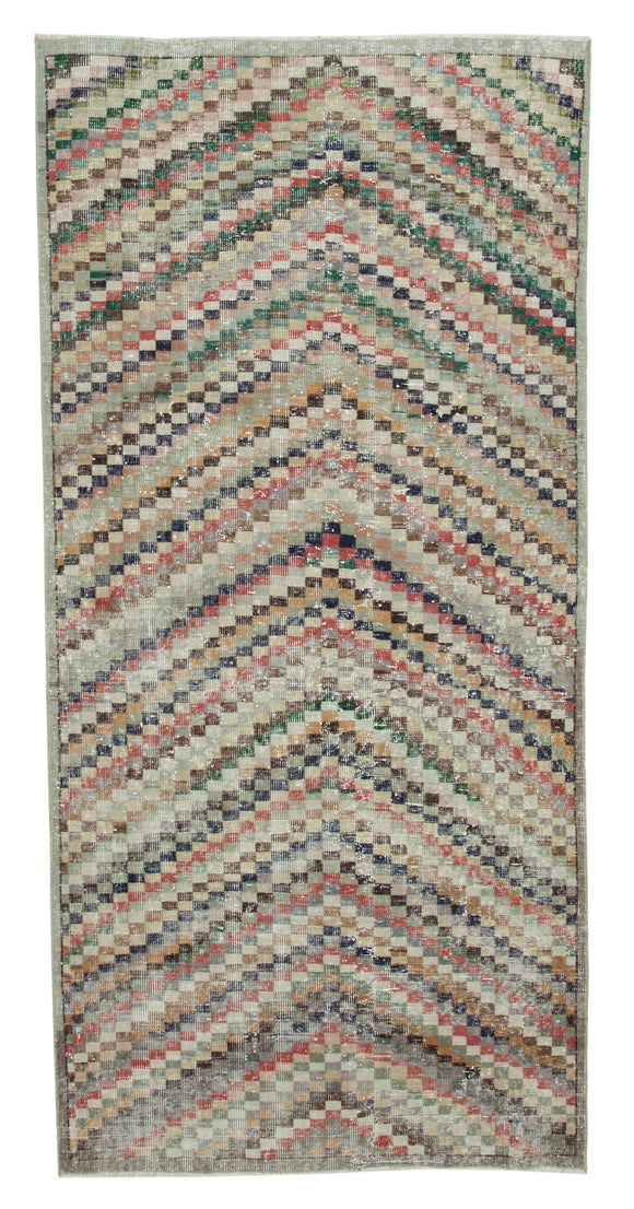 4' 6'' x 9' 1'' Hand-Knotted Turkish Boho Rug