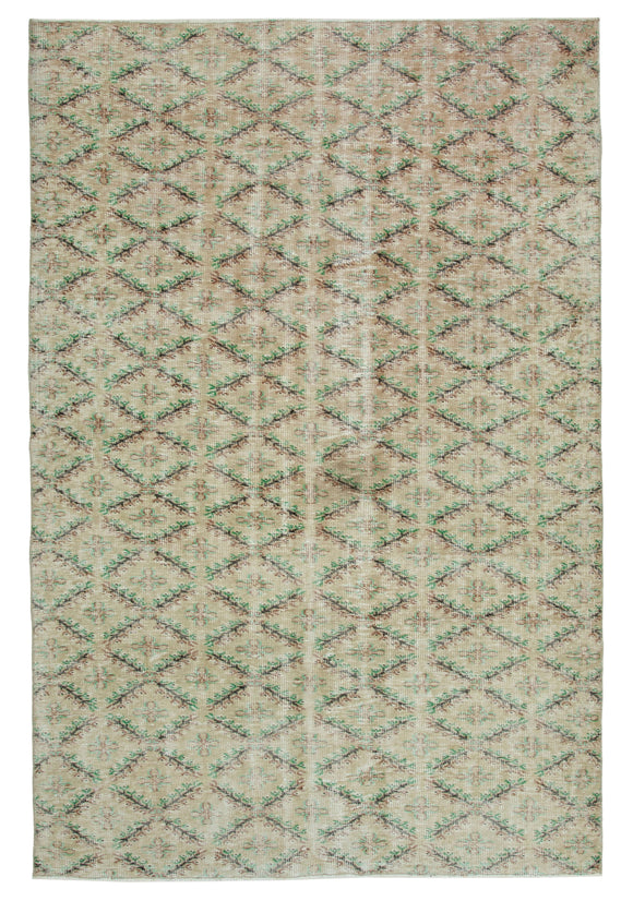 6' 1'' x 9' 3'' Hand-Knotted Turkish Boho Rug