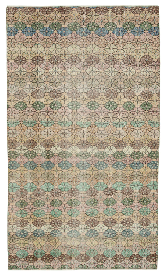 5' 5'' x 9' 4'' Hand-Knotted Turkish Boho Rug